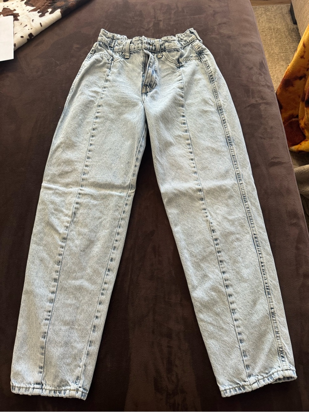 Forever 21 Light Blue Boyfriend Jeans with Tapered Leg